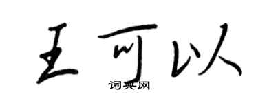 王正良王可以行书个性签名怎么写