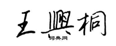 王正良王兴桐行书个性签名怎么写