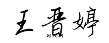 王正良王晋婷行书个性签名怎么写