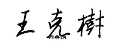 王正良王克树行书个性签名怎么写
