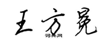 王正良王方冕行书个性签名怎么写
