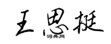 王正良王思挺行书个性签名怎么写