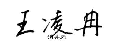 王正良王凌冉行书个性签名怎么写