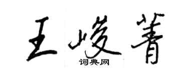王正良王峻菁行书个性签名怎么写
