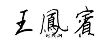 王正良王凤宾行书个性签名怎么写