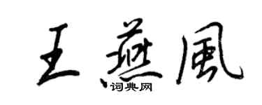 王正良王燕风行书个性签名怎么写