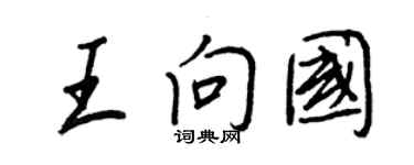 王正良王向国行书个性签名怎么写