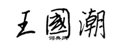 王正良王国潮行书个性签名怎么写