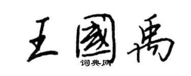 王正良王国禹行书个性签名怎么写