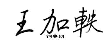 王正良王加轶行书个性签名怎么写