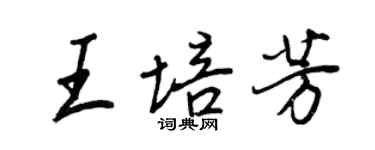 王正良王培芳行书个性签名怎么写