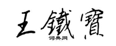 王正良王铁宝行书个性签名怎么写
