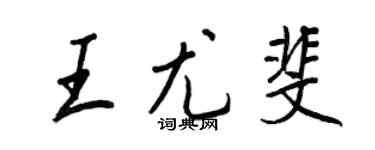 王正良王尤斐行书个性签名怎么写
