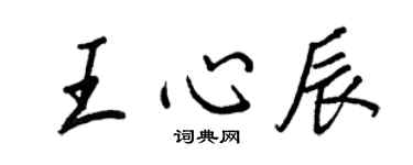 王正良王心辰行书个性签名怎么写