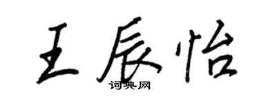 王正良王辰怡行书个性签名怎么写