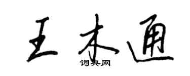 王正良王木通行书个性签名怎么写
