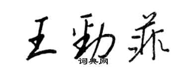王正良王劲菲行书个性签名怎么写