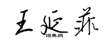 王正良王延菲行书个性签名怎么写