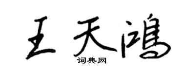 王正良王天鸿行书个性签名怎么写