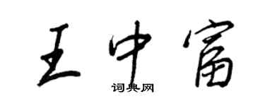 王正良王中富行书个性签名怎么写