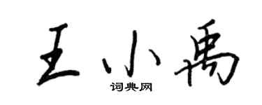 王正良王小禹行书个性签名怎么写
