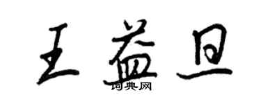 王正良王益旦行书个性签名怎么写