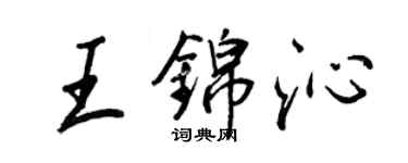 王正良王锦沁行书个性签名怎么写