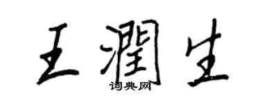 王正良王润生行书个性签名怎么写