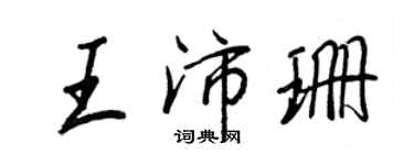 王正良王沛珊行书个性签名怎么写