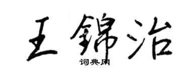 王正良王锦治行书个性签名怎么写