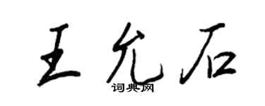 王正良王允石行书个性签名怎么写
