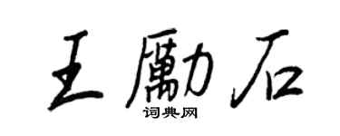 王正良王励石行书个性签名怎么写