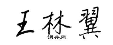 王正良王林翼行书个性签名怎么写