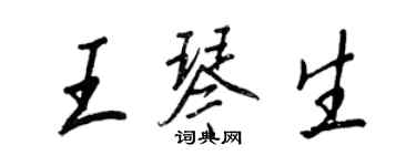 王正良王琴生行书个性签名怎么写