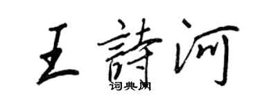 王正良王诗河行书个性签名怎么写