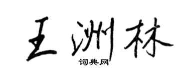 王正良王洲林行书个性签名怎么写