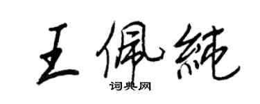 王正良王佩纯行书个性签名怎么写