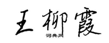 王正良王柳霞行书个性签名怎么写