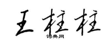 王正良王柱柱行书个性签名怎么写