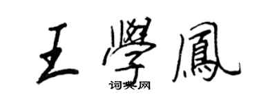 王正良王学凤行书个性签名怎么写