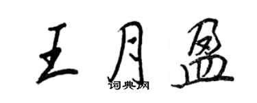 王正良王月盈行书个性签名怎么写