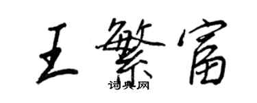 王正良王繁富行书个性签名怎么写