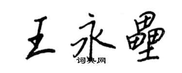 王正良王永垒行书个性签名怎么写