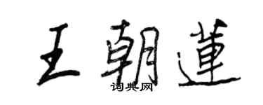 王正良王朝莲行书个性签名怎么写