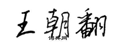 王正良王朝翻行书个性签名怎么写