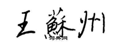 王正良王苏州行书个性签名怎么写