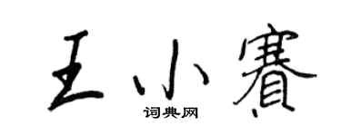王正良王小赛行书个性签名怎么写
