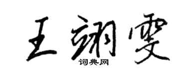 王正良王翊雯行书个性签名怎么写