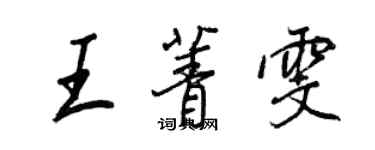 王正良王菁雯行书个性签名怎么写