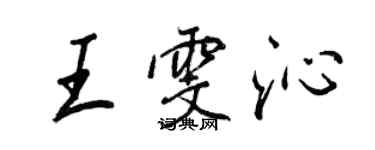王正良王雯沁行书个性签名怎么写